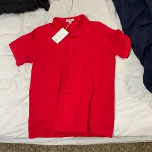 Owen short sleeve woven top